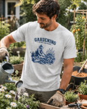 Model wearing the Cultivate Your Passion gardening T-shirt