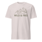 Ice grey Wild & Free Mountain Tee shown from the front
