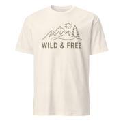 Natural Wild & Free Mountain Tee shown from the front