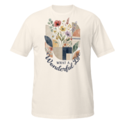 What a Wonderful Life botanical t-shirt in natural
