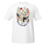 What a Wonderful Life botanical t-shirt in white