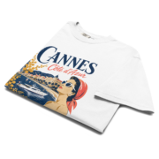 Cannes Côte d’Azur Tee in white, Comfort Colors 1717 front view