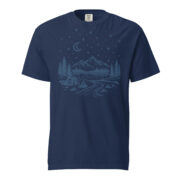 True Navy Midnight Mountain Camp Tee shown from the front