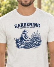 Cultivate Your Passion gardening T-shirt with a navy vintage garden graphic