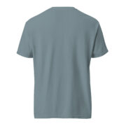Back of the plain Ice Blue Comfort Colors 1717 T-shirt, laid flat