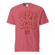 Watermelon Après Ski Club Retro T-shirt with tone-on-tone retro lettering, product shot