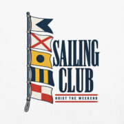 Sailing Club Signal Flags design with five international code flags and Hoist the Weekend